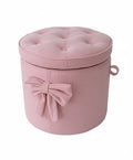 Pink Bow Storage Ottoman