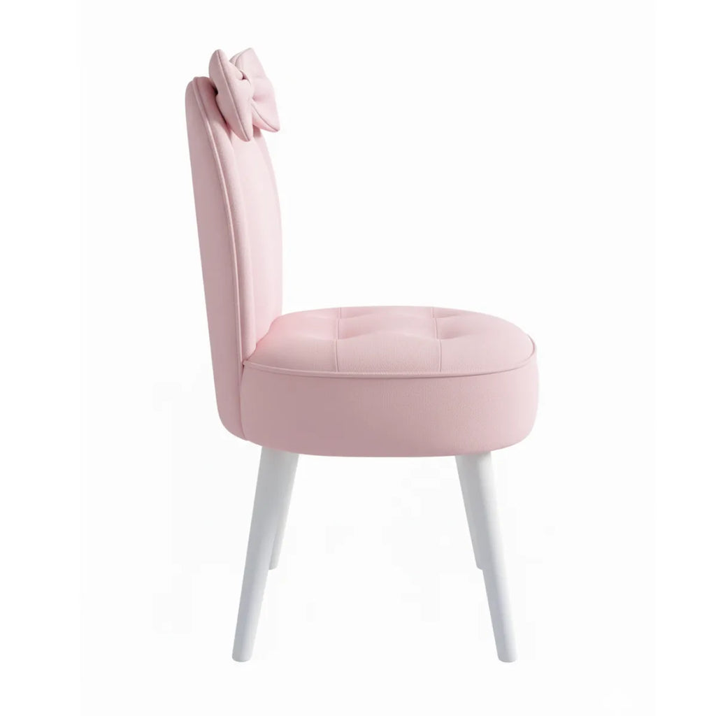 Pink Bow Vanity Chair